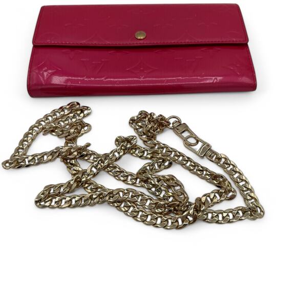 Louis Vuitton Monogram Vernis Sarah Wallet Rose Pop Pink. Authentic COA Included - Picture 6 of 14